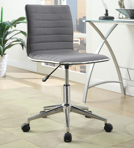 Chryses Gray and Chrome Adjustable Height Office Chair by Coaster at Eve Furniture