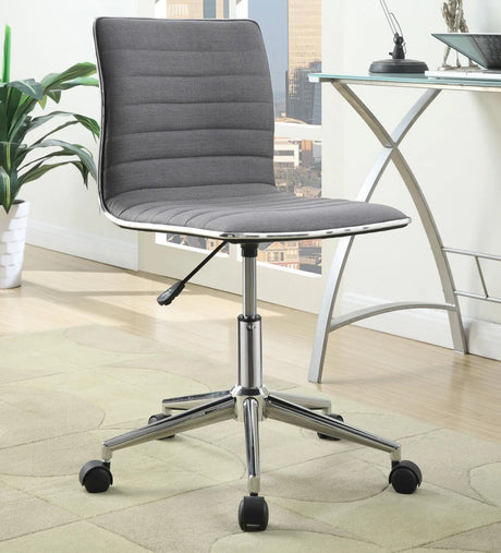 Chryses Gray and Chrome Adjustable Height Office Chair by Coaster at Eve Furniture