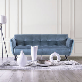 Civellutino Light Blue Loveseat by Furniture of America at Eve Furniture