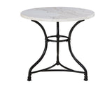 Claire 34 inch Round White Marble Top Bistro Table by Steve Silver at Eve Furniture
