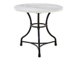 Claire 34 inch Round White Marble Top Bistro Table by Steve Silver at Eve Furniture