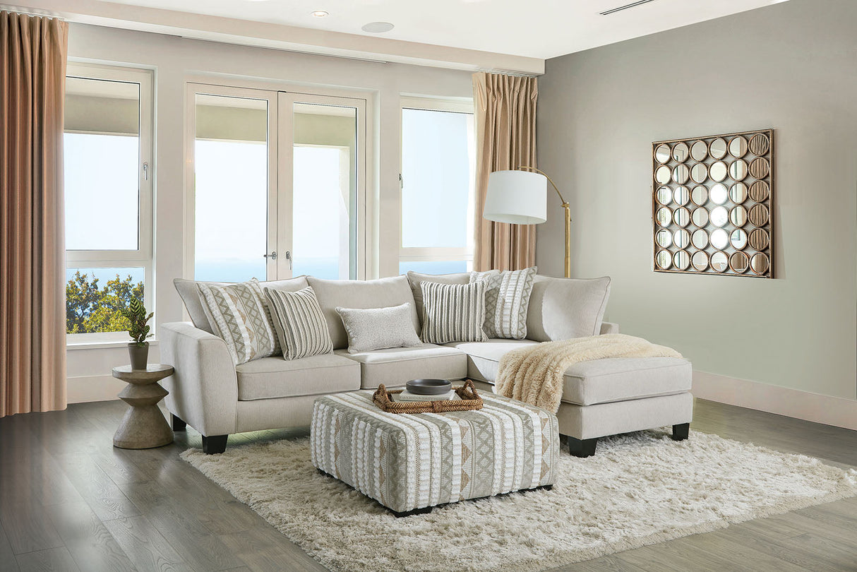 Clapham Beige Sectional by Furniture of America at Eve Furniture