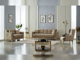 Clara 4-pieces (Sofa & Loveseat & 2 Chair) Livingroom Set Beige - Clearance