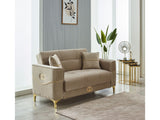 Clara 4-pieces (Sofa & Loveseat & 2 Chair) Livingroom Set Beige - Clearance