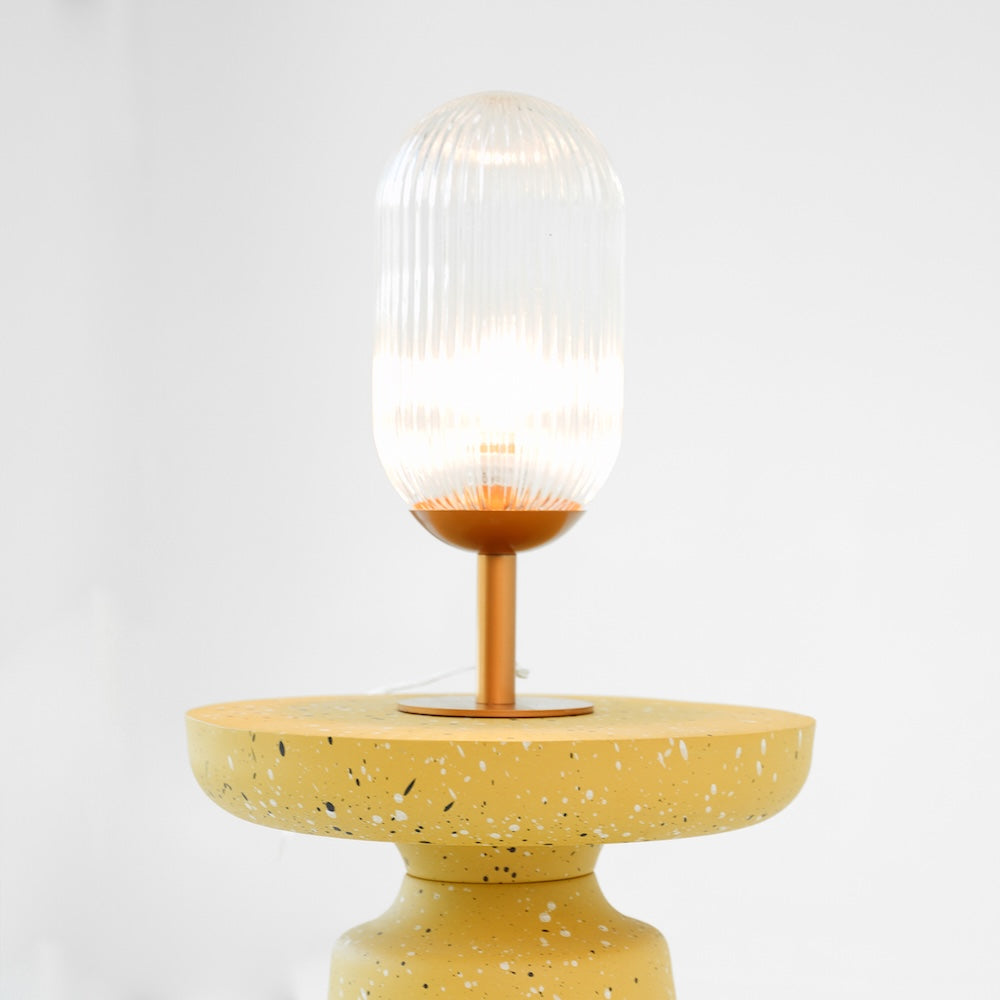 Clario Bronze Clear Glass Table Lamp by Ashcroft Imports at Eve Furniture