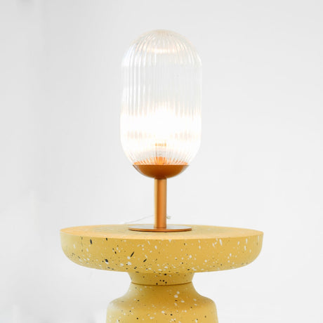Clario Bronze Clear Glass Table Lamp by Ashcroft Imports at Eve Furniture