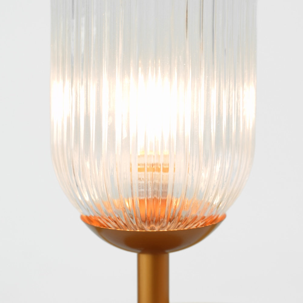 Clario Bronze Clear Glass Table Lamp by Ashcroft Imports at Eve Furniture