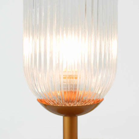 Clario Bronze Clear Glass Table Lamp by Ashcroft Imports at Eve Furniture