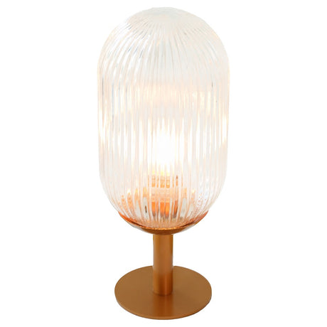 Clario Bronze Clear Glass Table Lamp by Ashcroft Imports at Eve Furniture