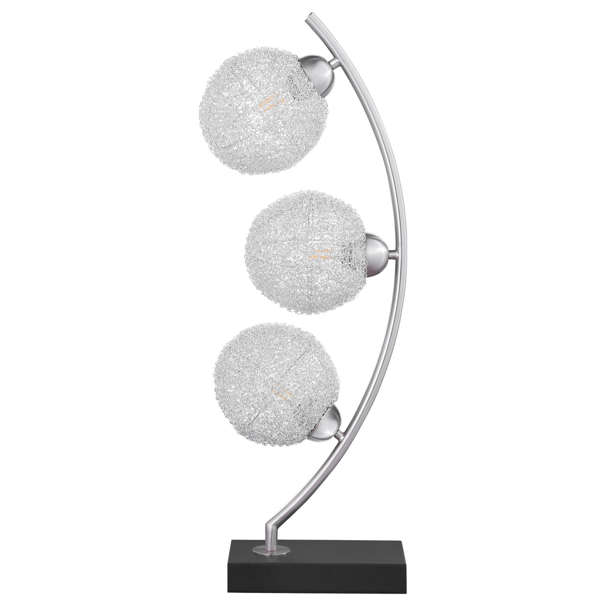 Claudia Black 30-inch Woven Spherical Metal Table Lamp by Coaster at Eve Furniture