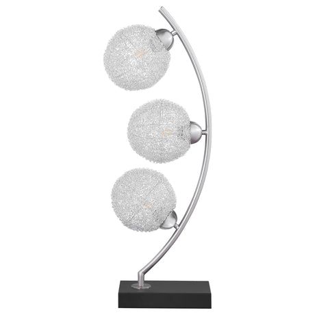 Claudia Black 30-inch Woven Spherical Metal Table Lamp by Coaster at Eve Furniture