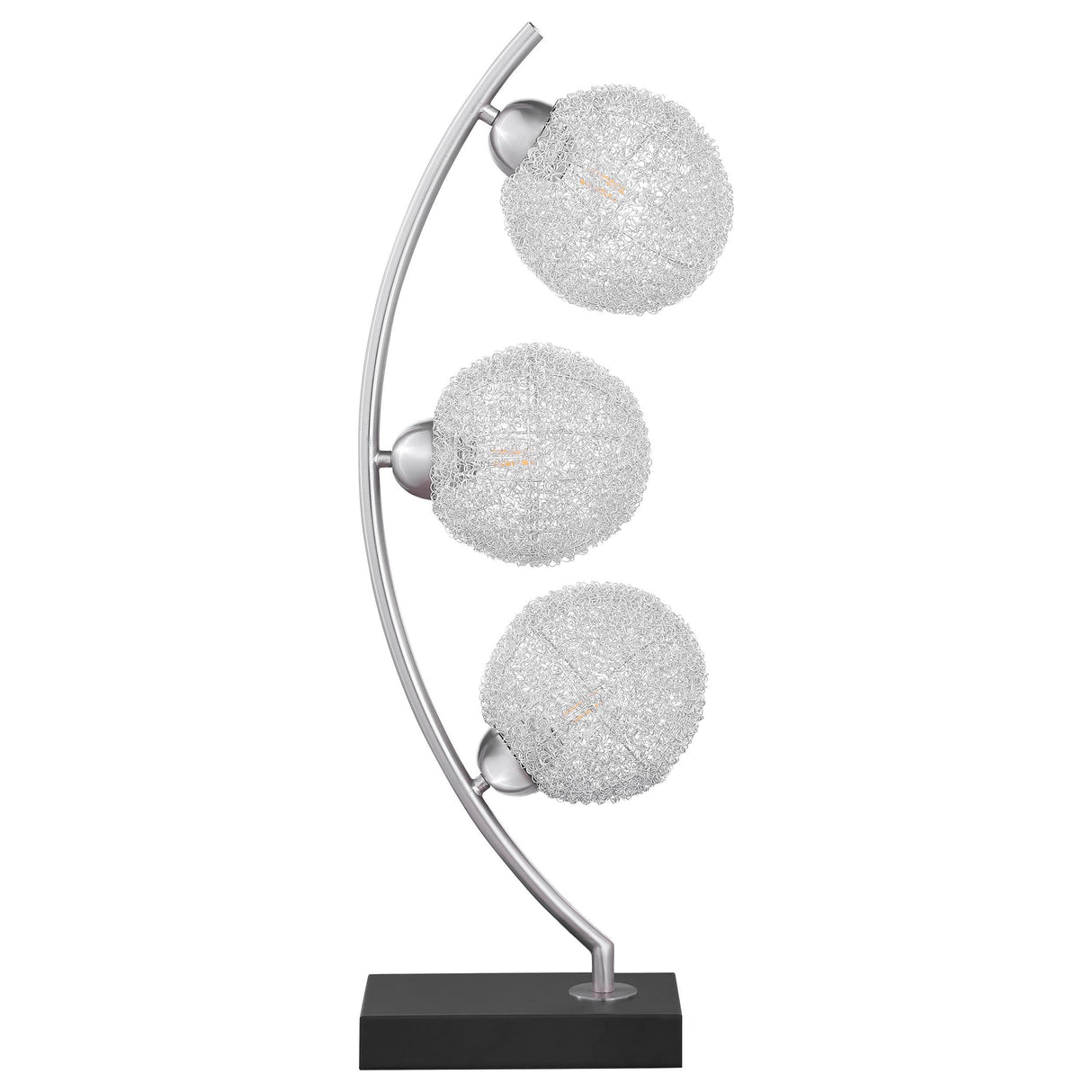 Claudia Black 30-inch Woven Spherical Metal Table Lamp by Coaster at Eve Furniture