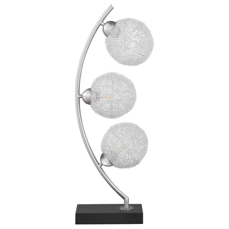 Claudia Black 30-inch Woven Spherical Metal Table Lamp by Coaster at Eve Furniture