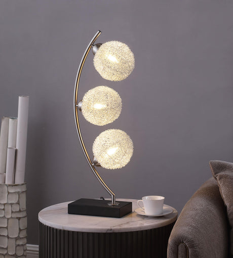 Claudia Black 30-inch Woven Spherical Metal Table Lamp by Coaster at Eve Furniture