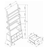 Colella Cappuccino 3-Piece Storage Ladder Bookcase Set by Coaster at Eve Furniture