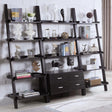 Colella Cappuccino 3-Piece Storage Ladder Bookcase Set by Coaster at Eve Furniture