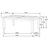 Coleman Rustic Golden Brown 5-Piece Dining Set by Coaster at Eve Furniture