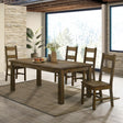 Coleman Rustic Golden Brown 5-Piece Dining Set by Coaster at Eve Furniture