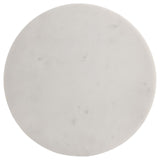 Colette White and Dark Grey Round Marble Top Side Table by Coaster at Eve Furniture