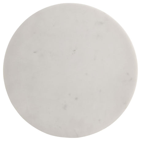 Colette White and Dark Grey Round Marble Top Side Table by Coaster at Eve Furniture
