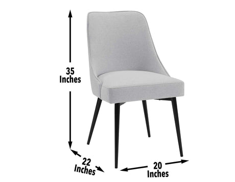 Colfax Side Chair Stone, Set of 2 by Steve Silver at Eve Furniture
