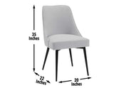 Colfax Side Chair Stone, Set of 2 by Steve Silver at Eve Furniture