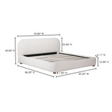 Colin Beige Queen Bed by Moe's Home at Eve Furniture