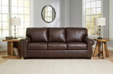 Colleton Dark Brown Leather Living Room Set by Ashley at Eve Furniture
