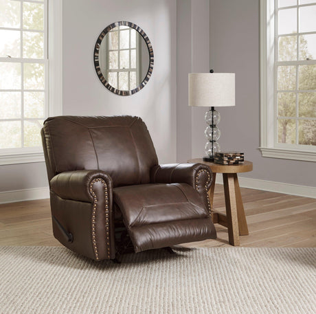 Colleton Dark Brown Leather Living Room Set by Ashley at Eve Furniture