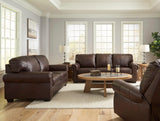 Colleton Dark Brown Leather Living Room Set by Ashley at Eve Furniture
