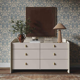 Collins Cream 6-Drawer Dresser by TOV Furniture at Eve Furniture