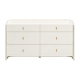 Collins Cream 6-Drawer Dresser by TOV Furniture at Eve Furniture