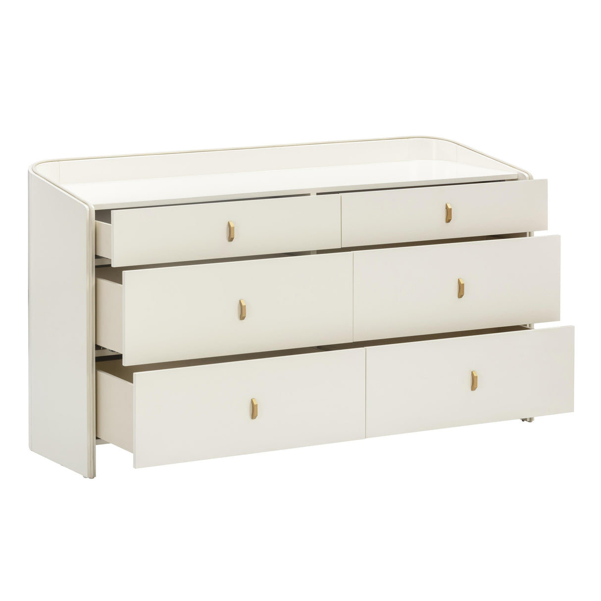 Collins Cream 6-Drawer Dresser by TOV Furniture at Eve Furniture