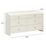 Collins Cream 6-Drawer Dresser by TOV Furniture at Eve Furniture