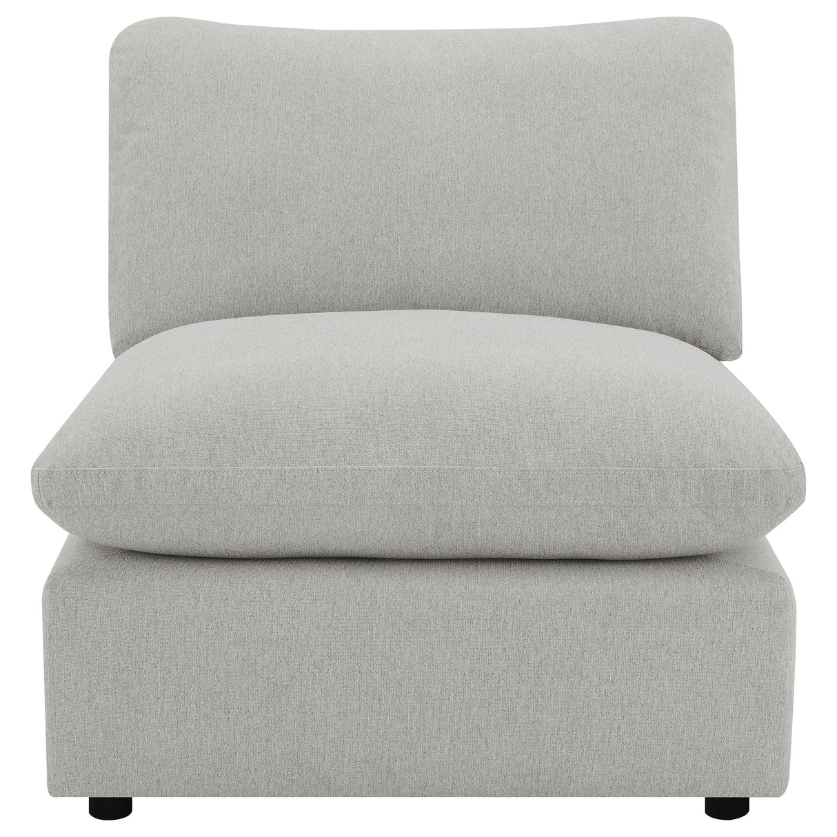 Collins Grey Upholstered Armless Chair by Coaster at Eve Furniture