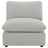 Collins Grey Upholstered Armless Chair by Coaster at Eve Furniture