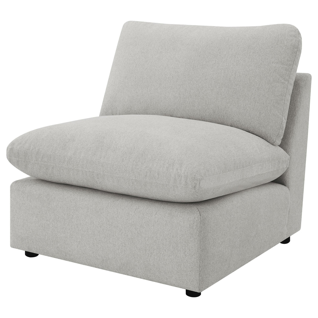 Collins Grey Upholstered Armless Chair by Coaster at Eve Furniture