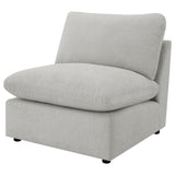 Collins Grey Upholstered Armless Chair by Coaster at Eve Furniture