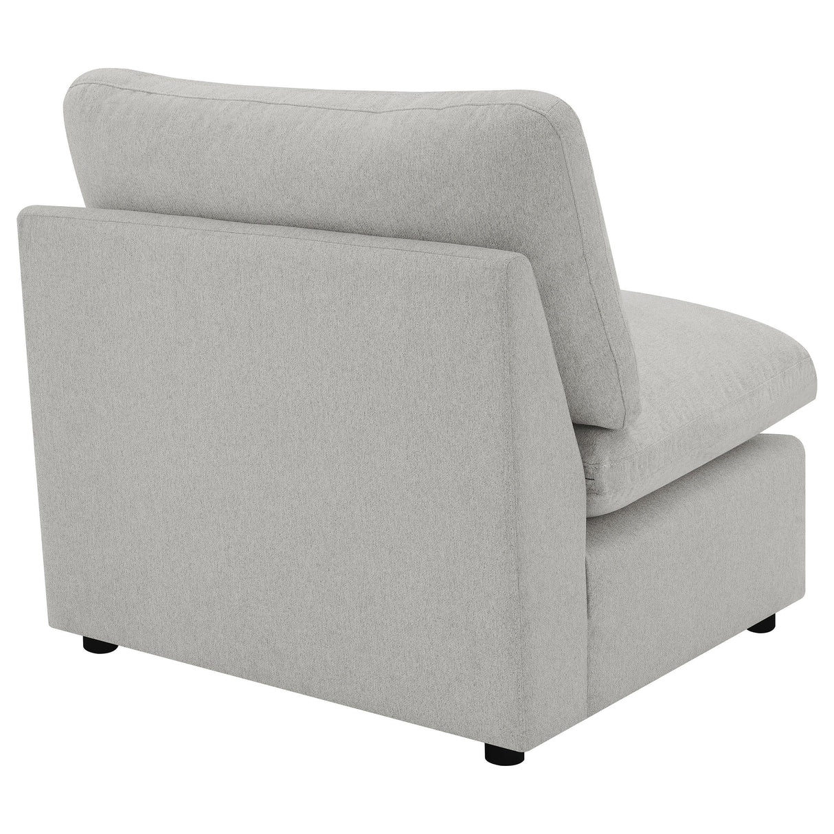 Collins Grey Upholstered Armless Chair by Coaster at Eve Furniture