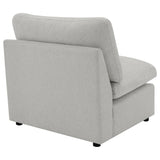 Collins Grey Upholstered Armless Chair by Coaster at Eve Furniture
