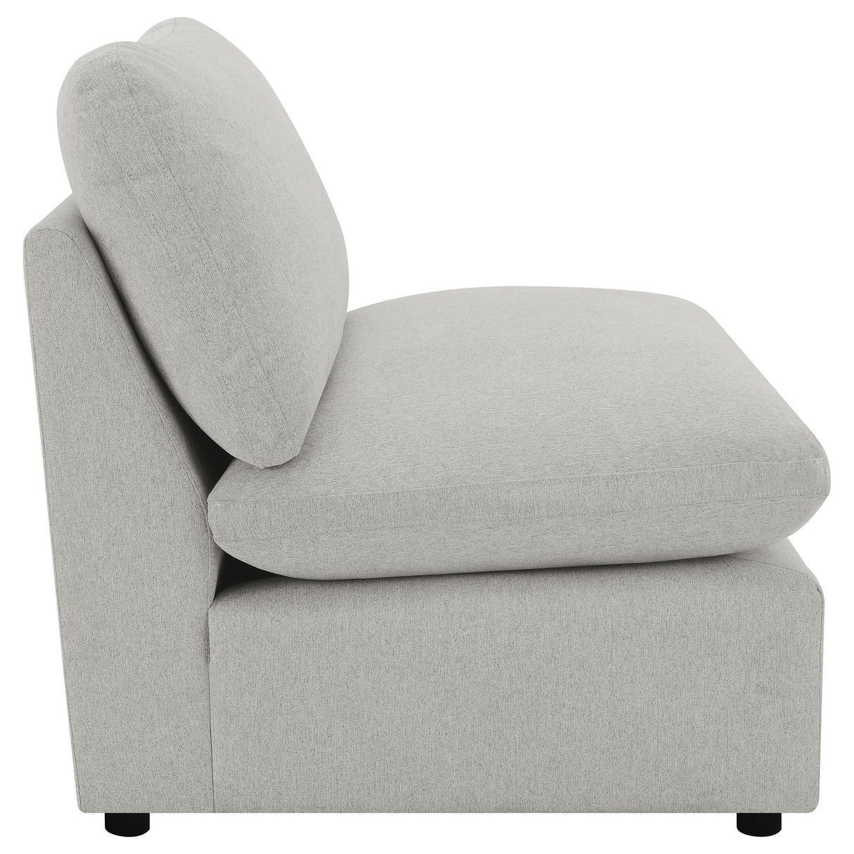 Collins Grey Upholstered Armless Chair by Coaster at Eve Furniture