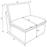 Collins Grey Upholstered Armless Chair by Coaster at Eve Furniture
