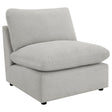 Collins Grey Upholstered Armless Chair by Coaster at Eve Furniture