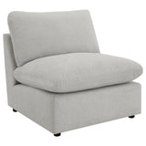 Collins Grey Upholstered Armless Chair by Coaster at Eve Furniture