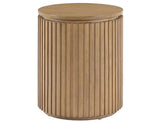 Colvin 18″ Round End Table, Toffee Finish by Steve Silver at Eve Furniture