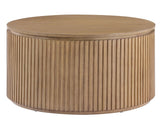 Colvin Toffee Finish 36″ Round Castered Coffee Table by Steve Silver at Eve Furniture