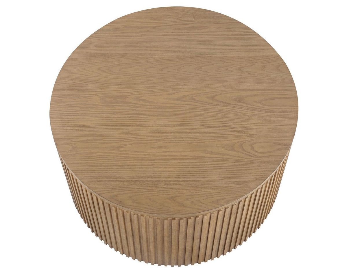 Colvin Toffee Finish 36″ Round Castered Coffee Table by Steve Silver at Eve Furniture