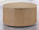 Colvin Toffee Finish 36″ Round Castered Coffee Table by Steve Silver at Eve Furniture
