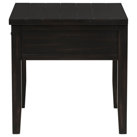 Concord Distressed Java 1-Drawer Square End Table by Coaster at Eve Furniture