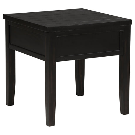 Concord Distressed Java 1-Drawer Square End Table by Coaster at Eve Furniture